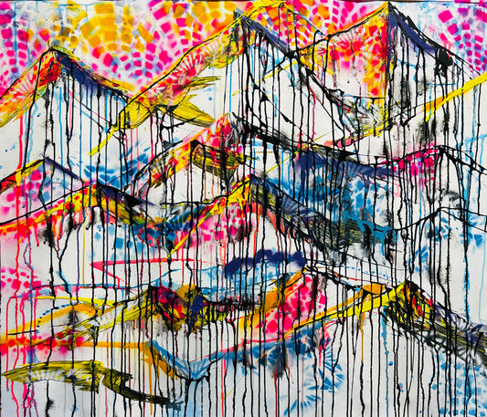 37 x 42 in. Rainy Mountains