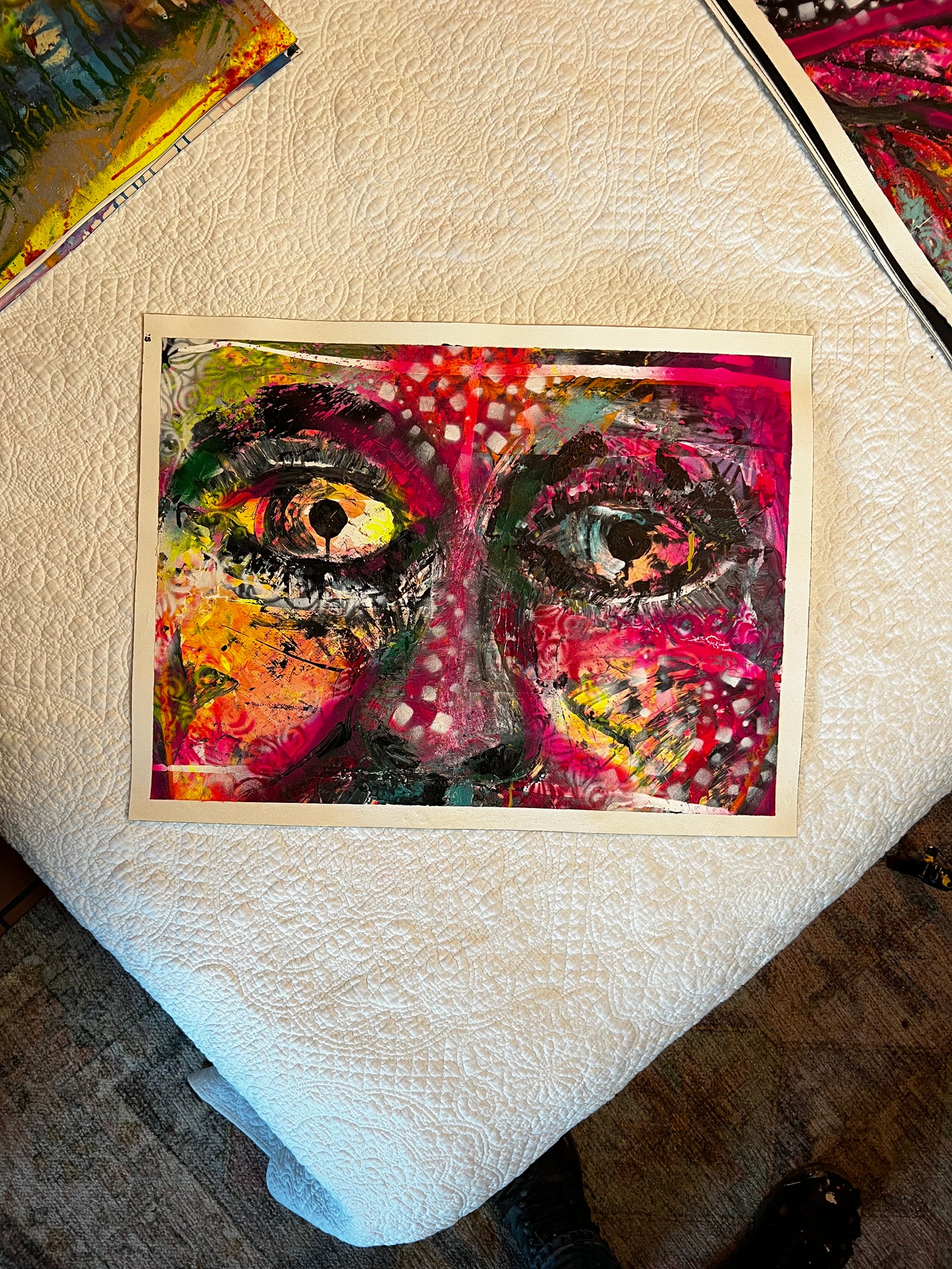 24 x 18 in. Pink eyes