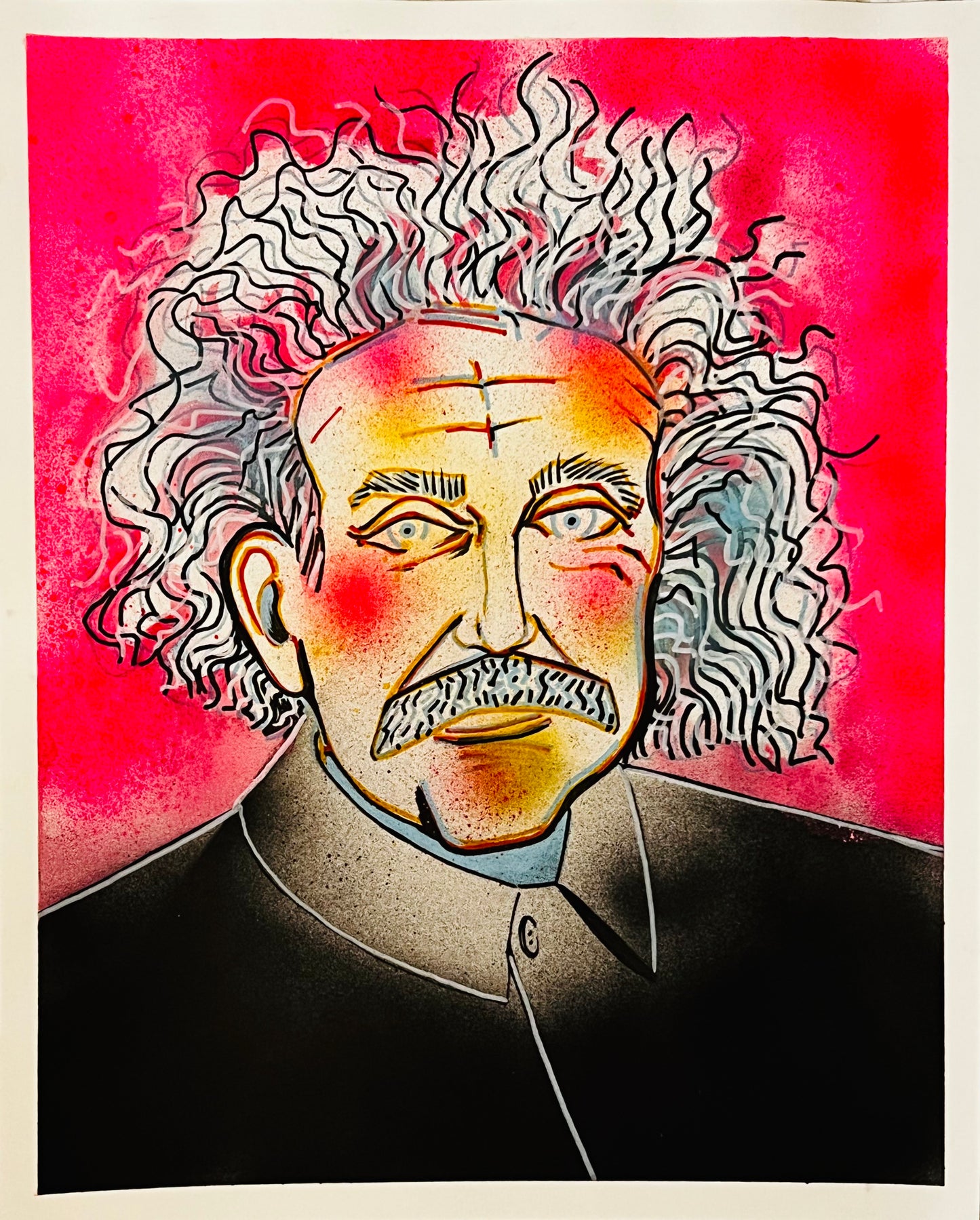 16 x 20 in. Einstein in Pink