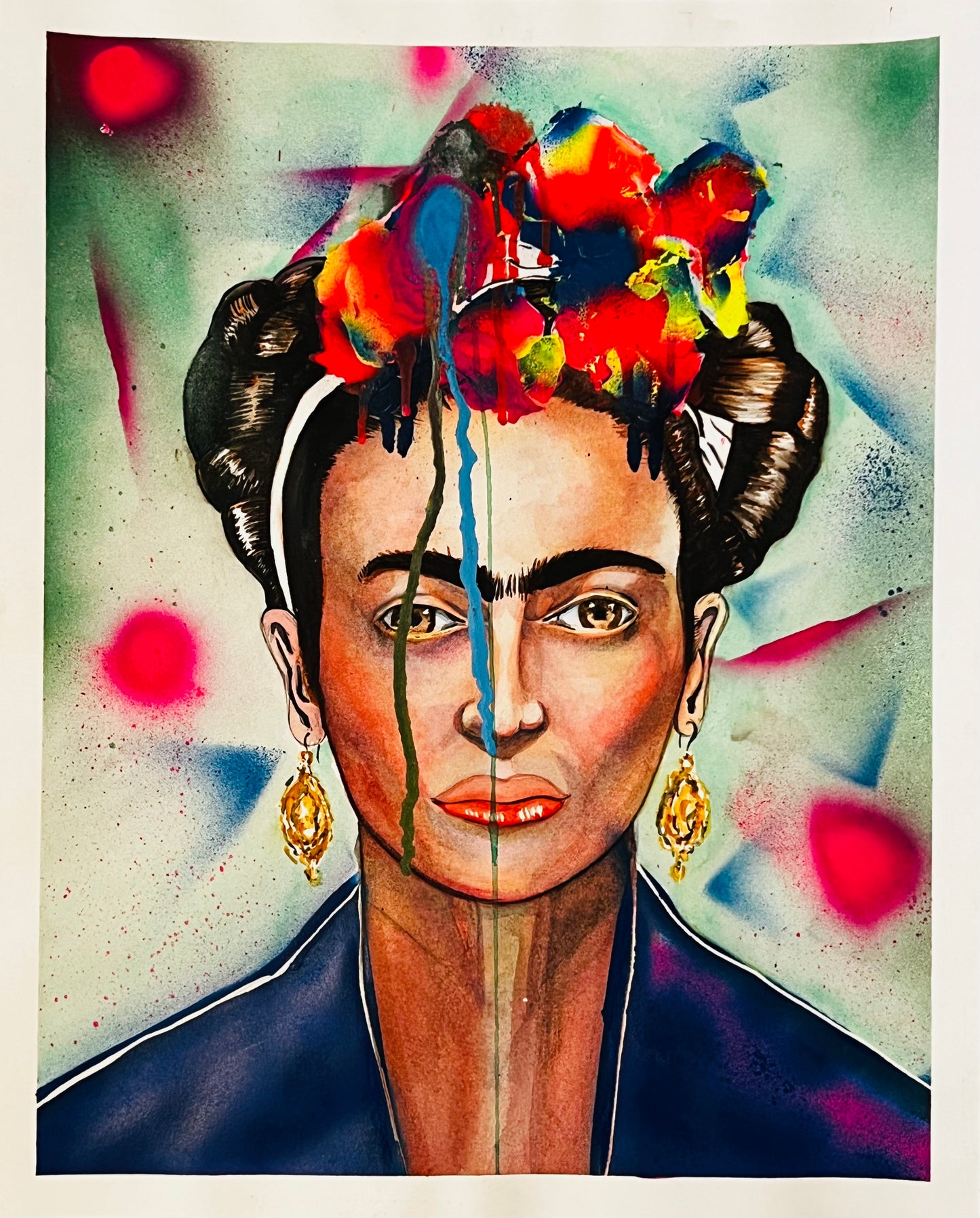 16 x 20 in. Frida at Holi (small)