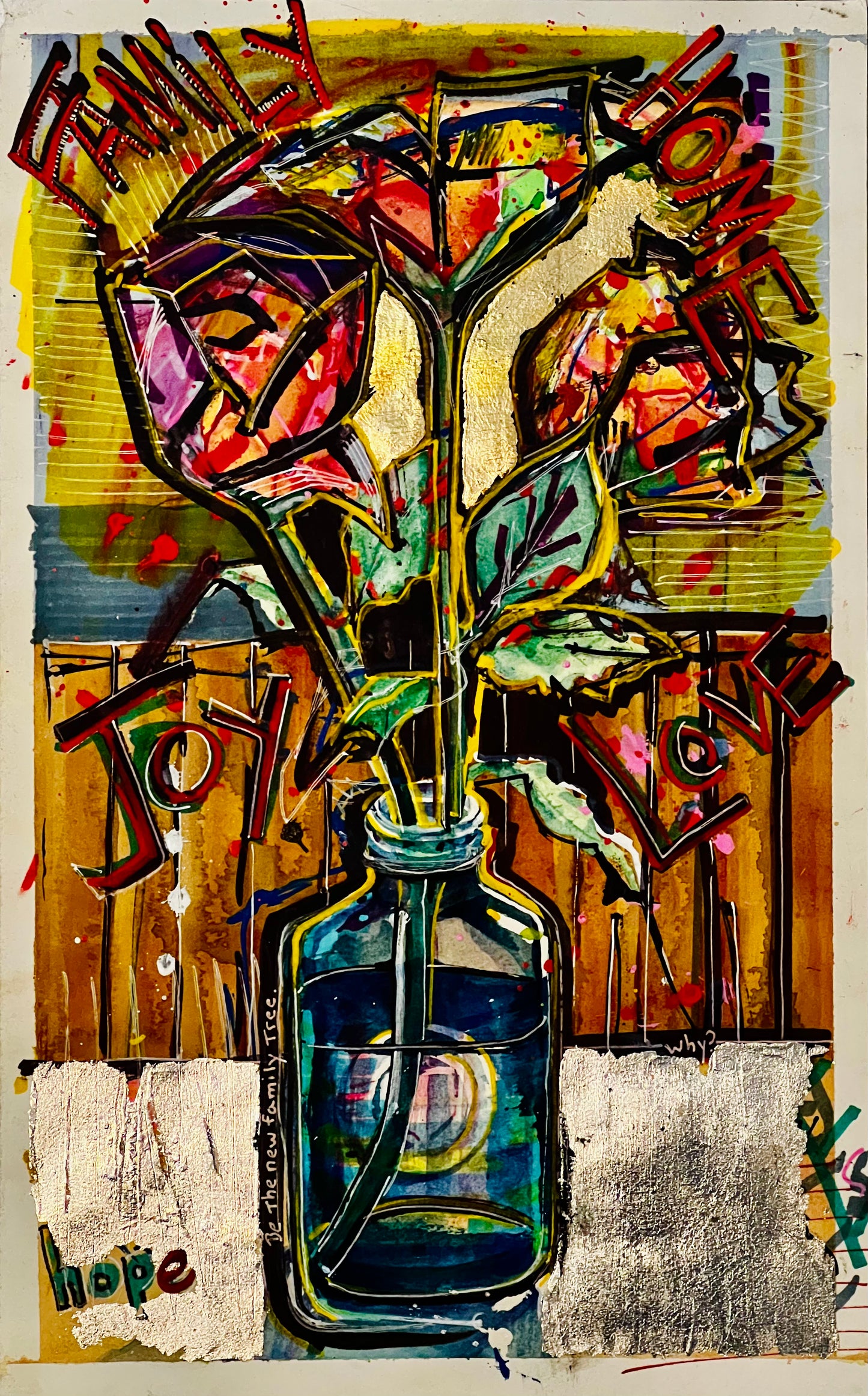 10 x 16 in. The Family Vase